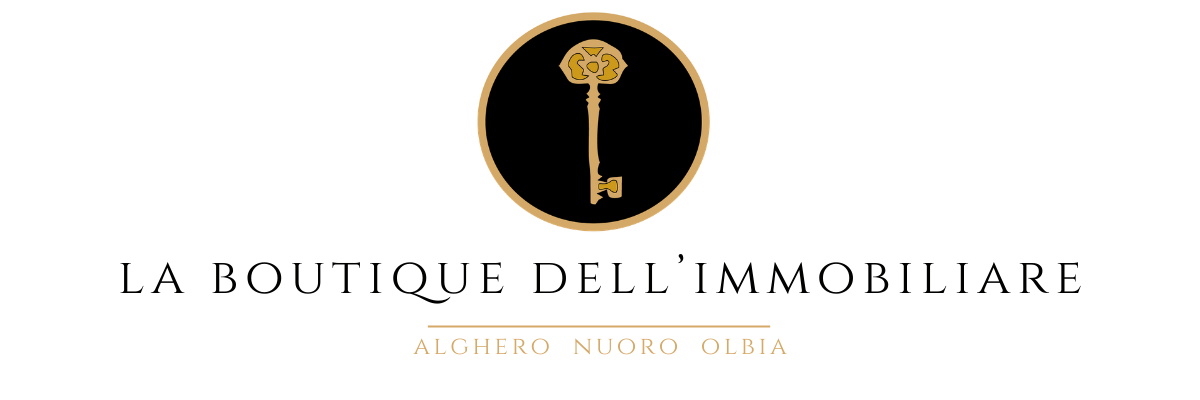 La Boutique dell’Immobiliare — logo con chiave dorata
